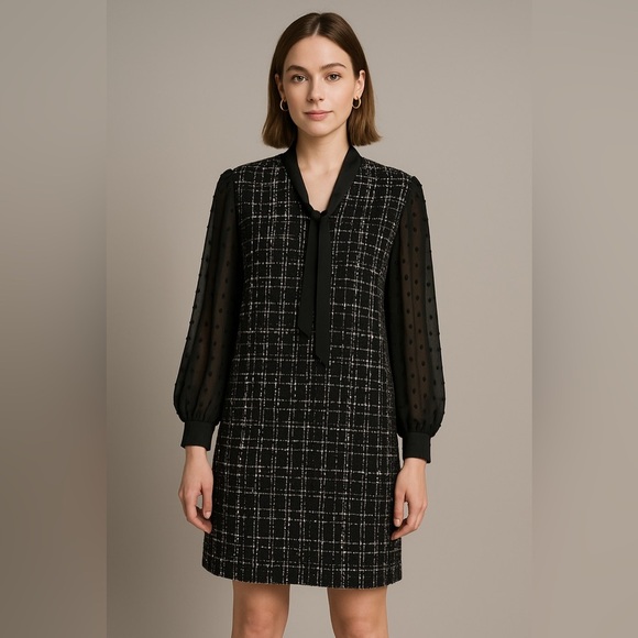 SHEIN Dresses & Skirts - Shein Curve Bouclé Pinny Style Dress - Black, Size 2XL 🖤🖤